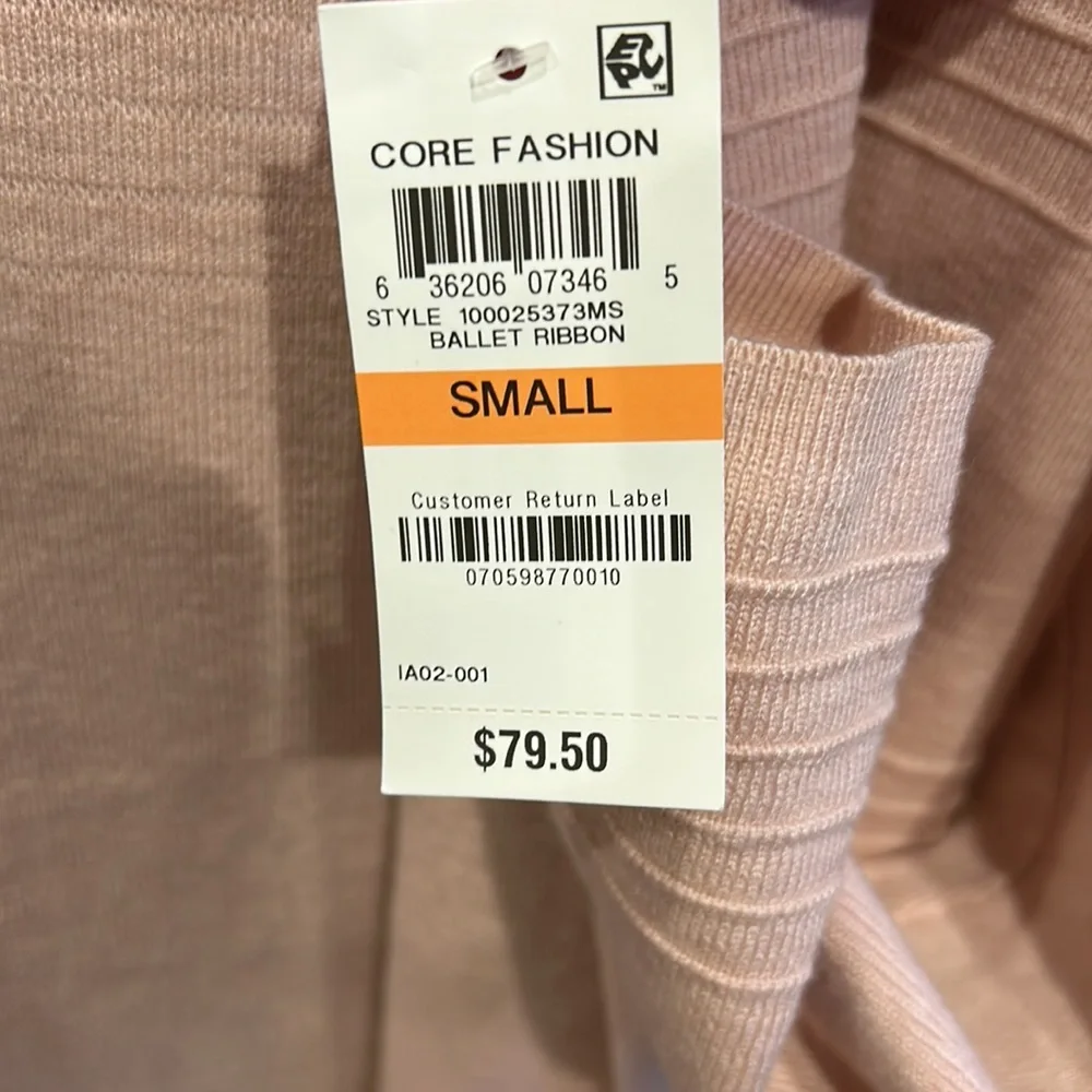 NWT Charter Club light pink cardigan open sweater small - Picture 5 of 8